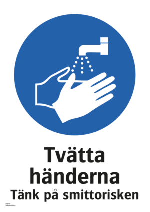 påbudsskylt tvätta händerna