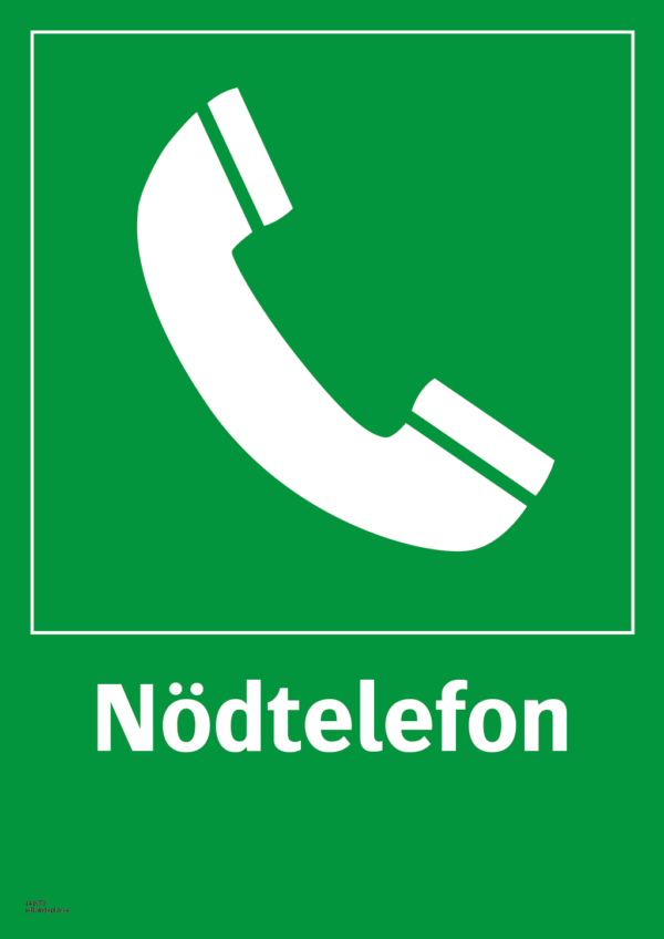 Nödskylt nödtelefon