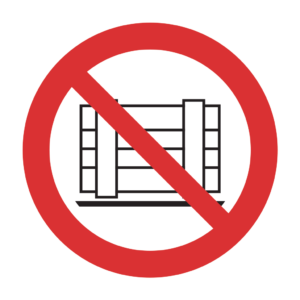 Skuren dekal med symbol för förbud - får ej blockeras