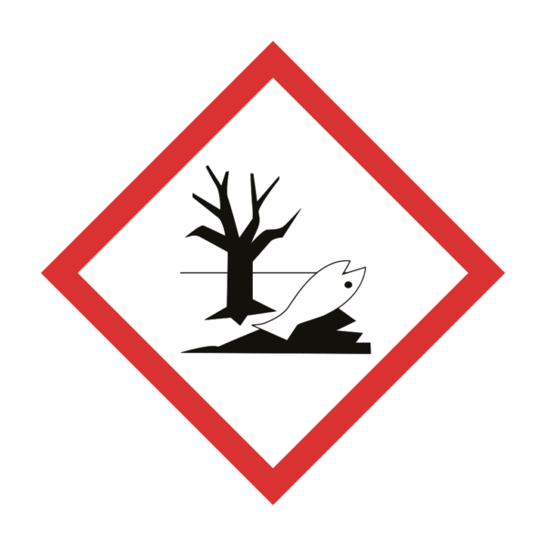 Skuren dekal med symbol för varning - miljöfarliga ämnen