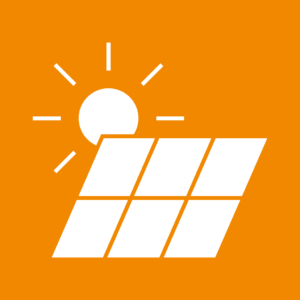 Skuren dekal med symbol för Elavfall - solceller